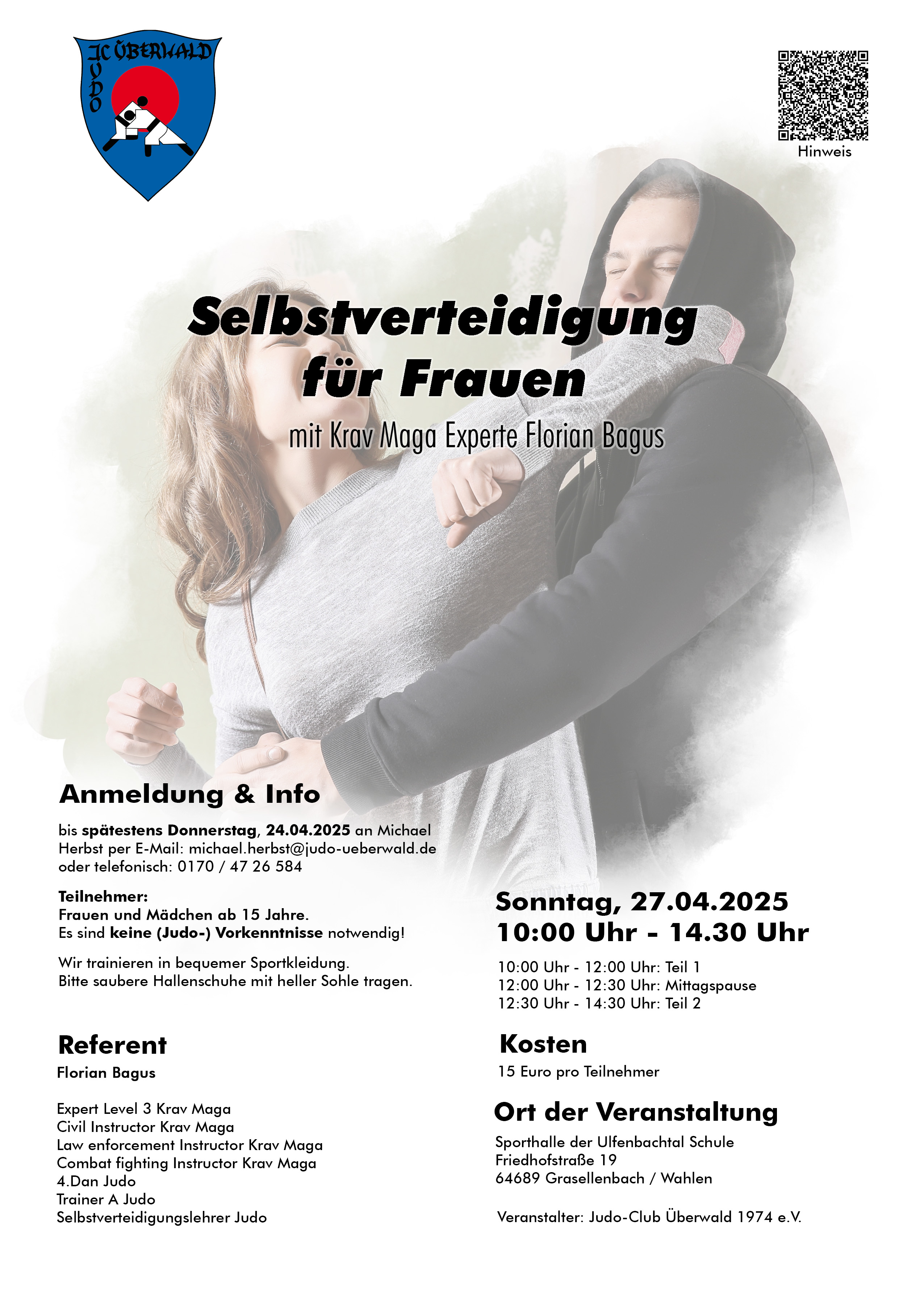 Selbstverteidigung für Frauen mit Florian Bagus